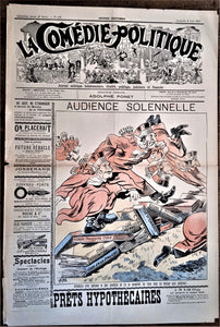 Authentique Journal occasion  satyrique et de caricature "La comédie politique" N° 432  Du 08 Août 1897