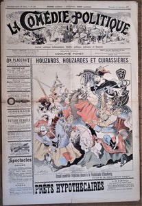 Authentique Journal occasion  satyrique et de caricature "La comédie politique" N°438    Du      Dessin signé