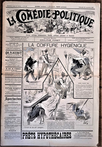 Authentique Journal occasion  satyrique et de caricature "La comédie politique" N° 439   Du      Dessin signé