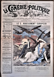 Authentique Journal occasion  satyrique et de caricature "La comédie politique" N°443    Du 24 Septembre 1897     Dessin signé Valère Morland