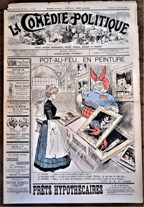 Authentique Journal occasion  satyrique et de caricature "La comédie politique" N°449    Du  05 Décembre 1897