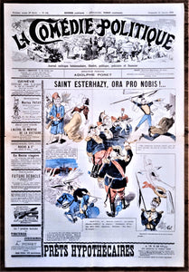 Authentique Journal occasion  satyrique et de caricature "La comédie politique" N°456 Du 23 Janvier 1898     Dessin signé Kalz