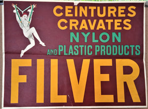 Affiche pub N° n5  Ceintures cravates Filver occasion  40 x 30 cm