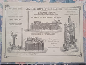 Planche  N° 217 et 218 Dessins & Gravures Brevets Plans Marques