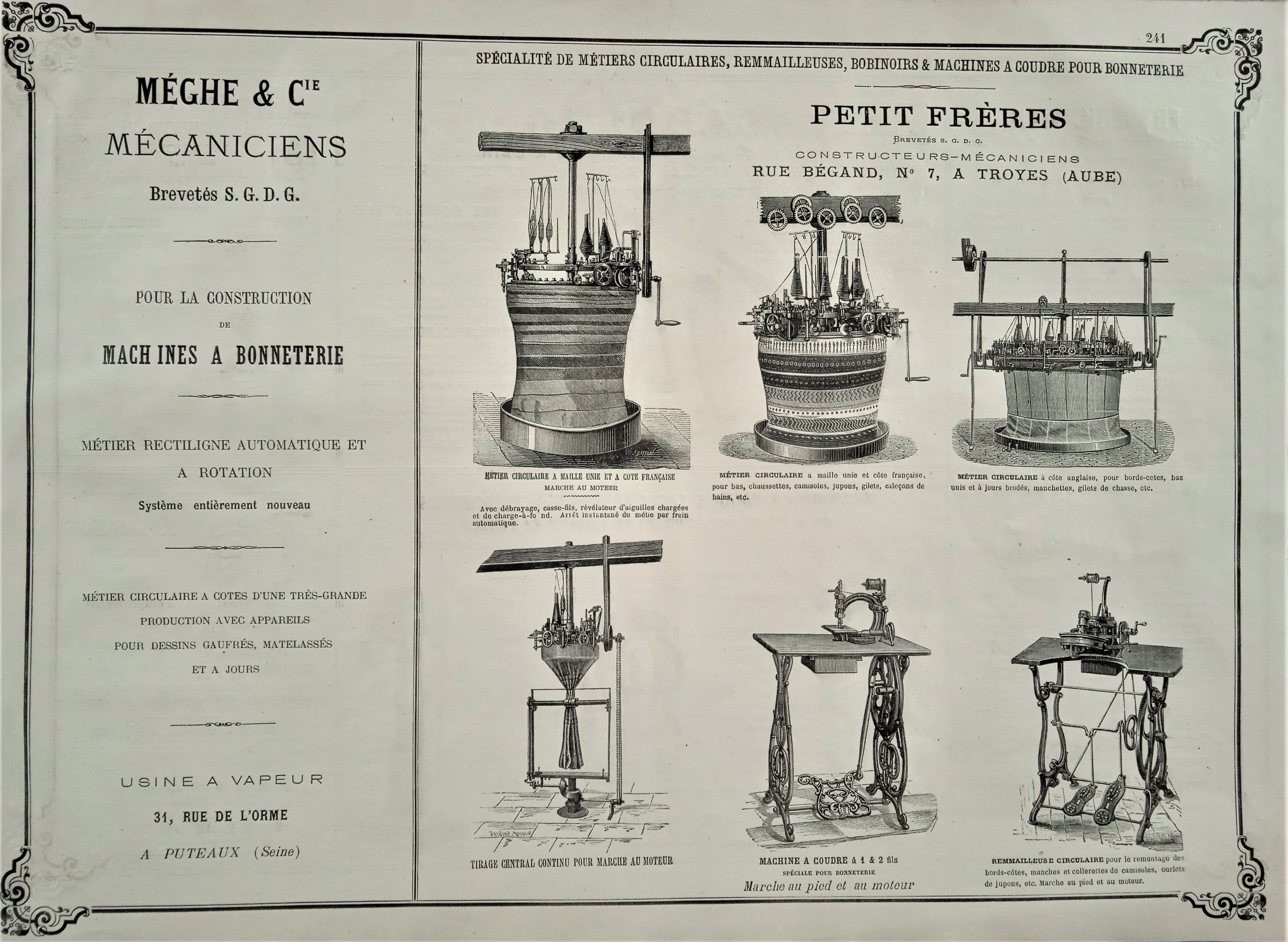 Planche 241 242 Dessins & Gravures Brevets Plans Marques