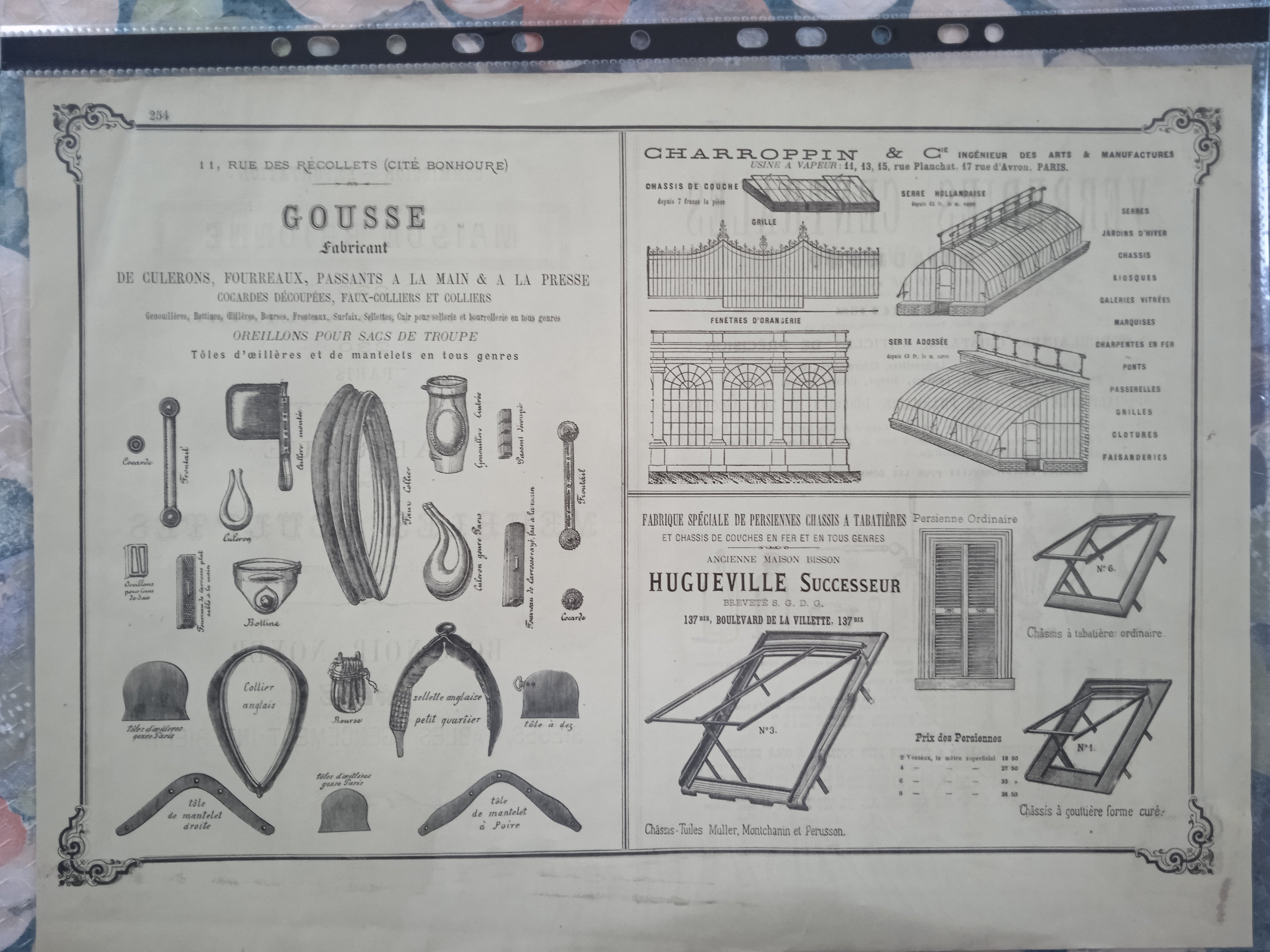 Planche N 253 et 254  Dessins & Gravures Brevets Plans Marques