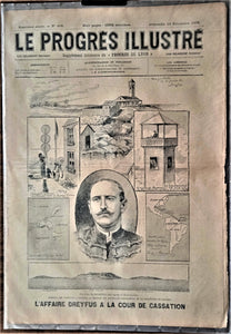 N°Jn 418  authentique journal Le Progrès Illustré  7e Année  N° 418  du  18 Décembre 1898 occasion  Affaire Dreyfus cour de Cassation