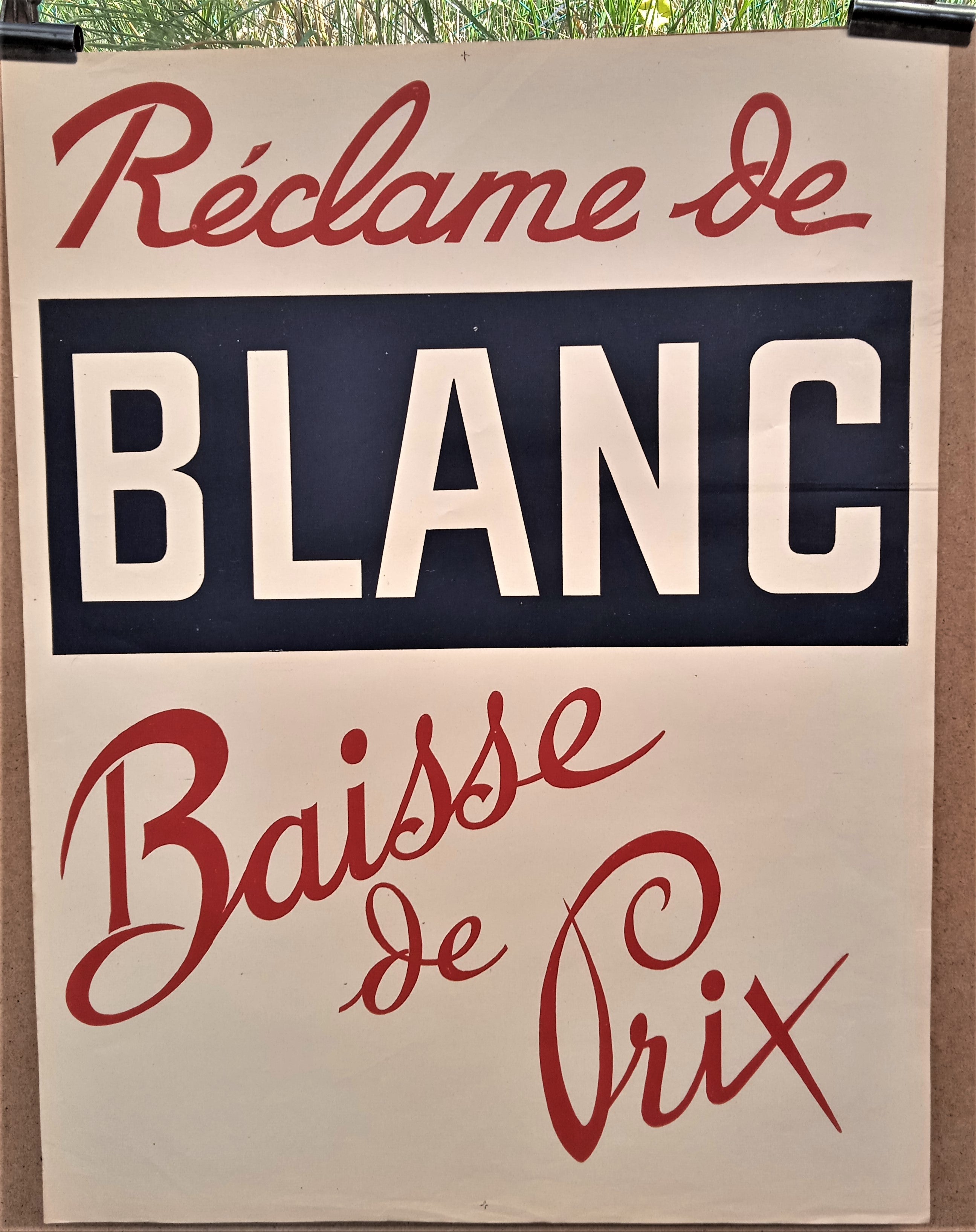 N° Jn6  Authentique affiche pub Dessin signé Joël Amic  Réclame de Blanc occasion 65 x 50  cm