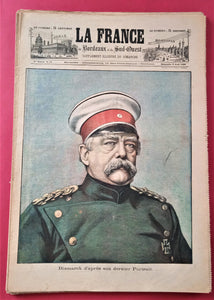 La France supplément illustré en couleur N° 11 Portrait Bismarck