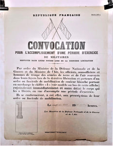 T2 A 151 Convocation  Ordre de mobilisation N° 1  du 26 Août 1939  occasion