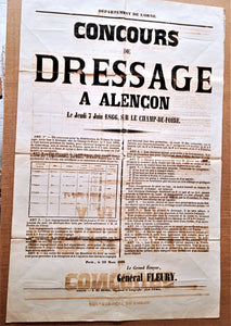 T2  A 195 Concours de dressage à Alençon du 7 Juin 1866 occasion