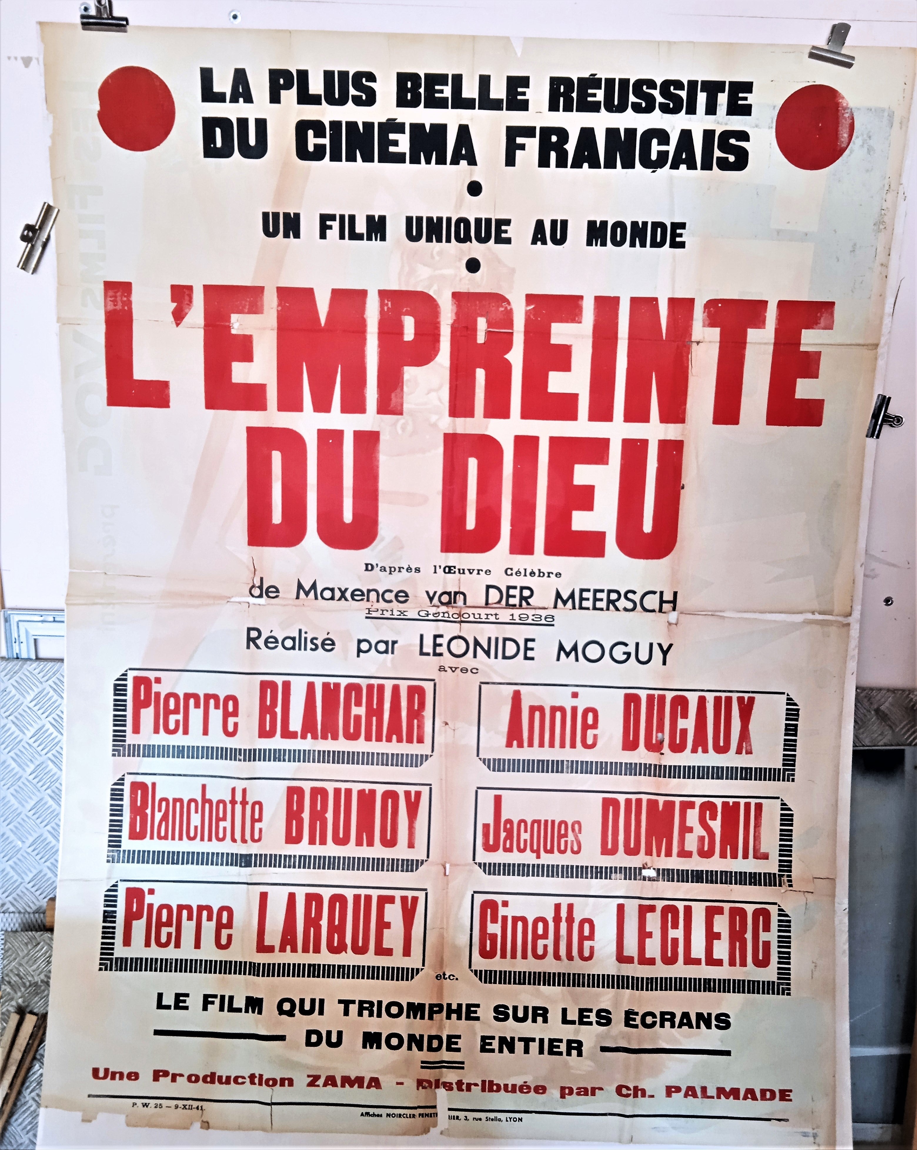 T2 A 204 et 204 Bis  Imprimée recto et verso L' empreinte de Dieu et Les films Vogue  09/12/1941  occasion